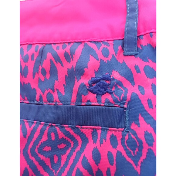 Birdies and Bows Golf Shorts Hot Pink/Blue Print Quick Dry Polyester Sz 2 - Picture 5 of 6